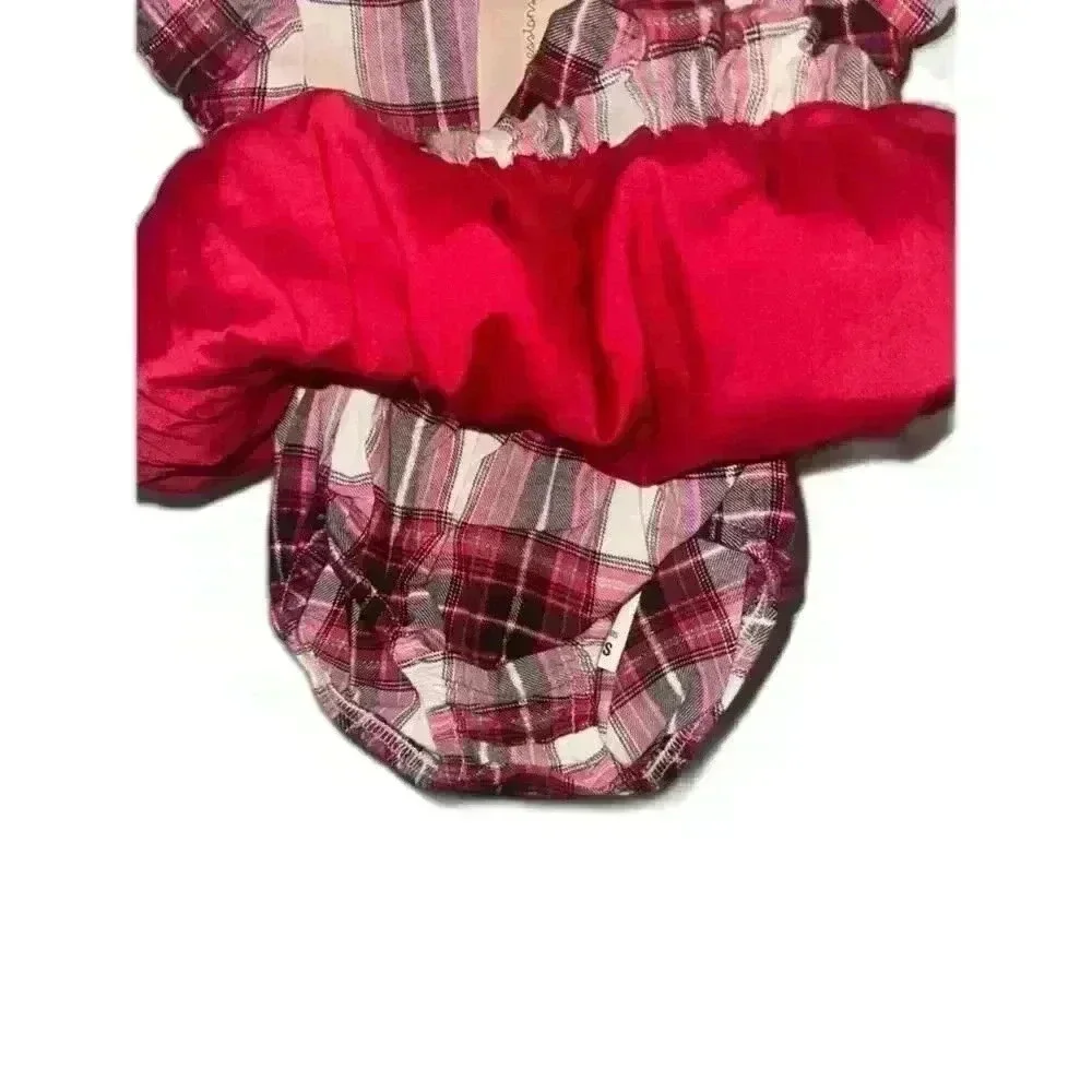 🎄NWT First Impressions plaid baby dress -‎ 12 months